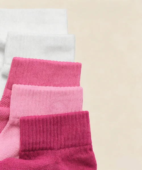 CHOOYOU Pink & White Assorted Cushioned Athletic Quarter Socks suppliers
